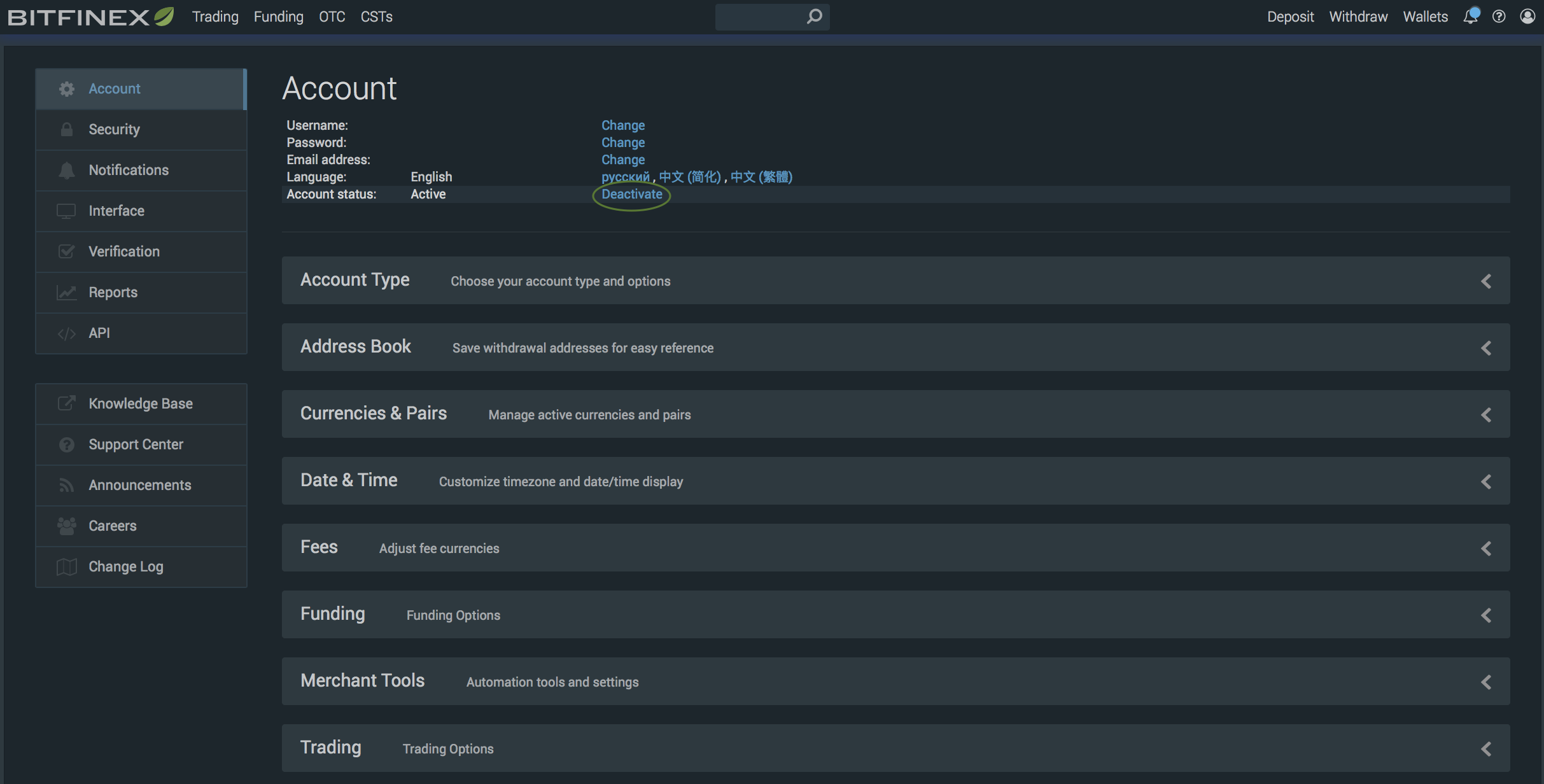 How do I deactivate my Bitfinex account? – Bitfinex Help ...