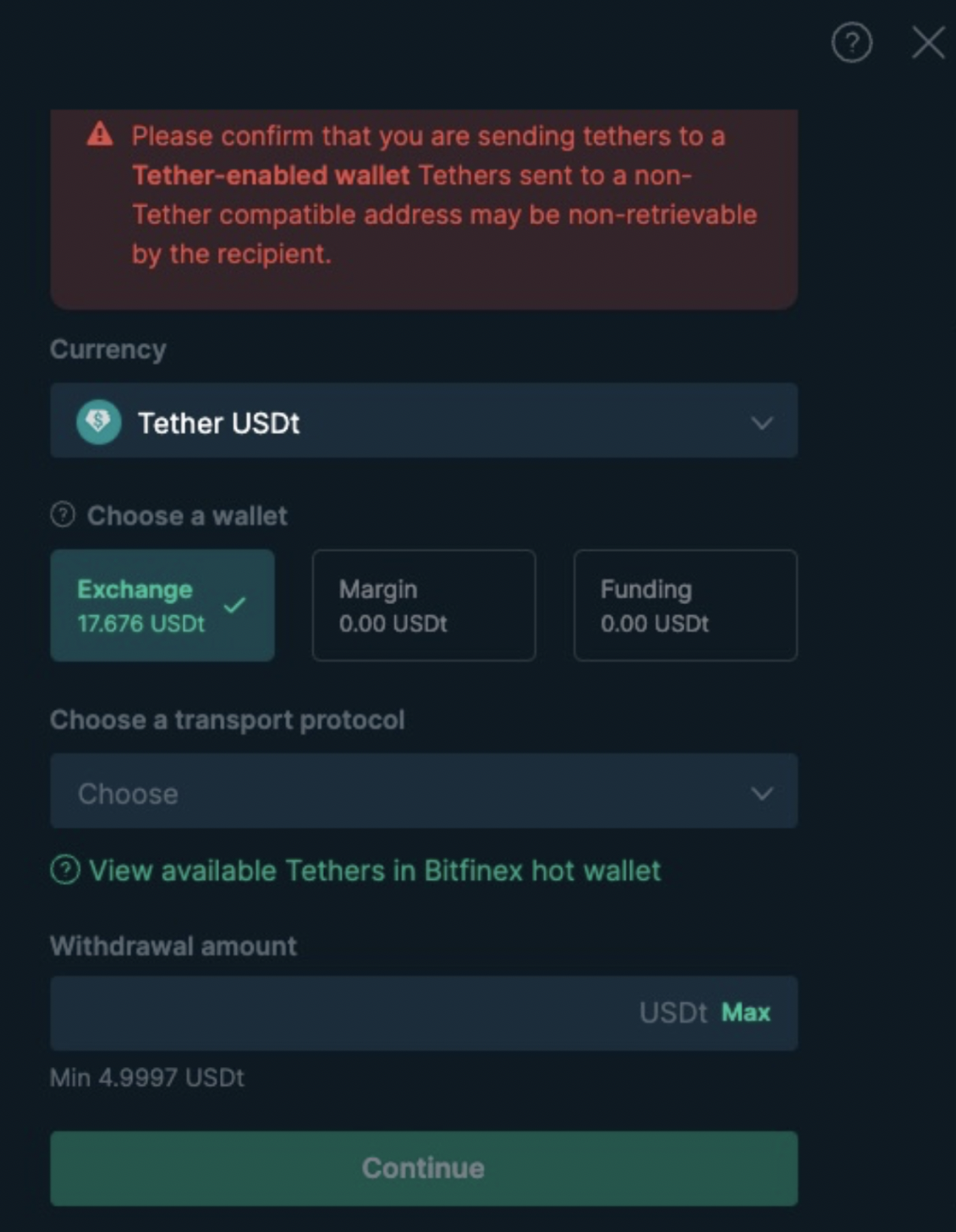 deposit eth token to bittrex