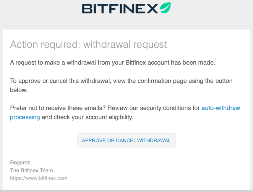 What does status of my withdrawal mean on Bitfinex – Bitfinex Help Center