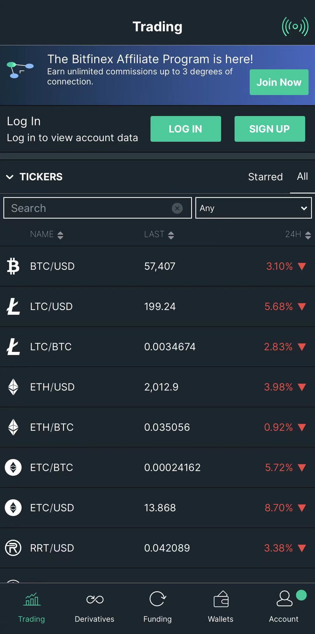 API Key Setup & Login – Bitfinex Help Center